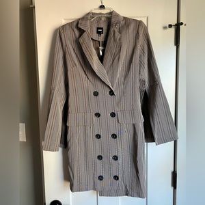 NEW Nude Women’s Blazer Jacket Dress Striped Small S Oversized Blazers